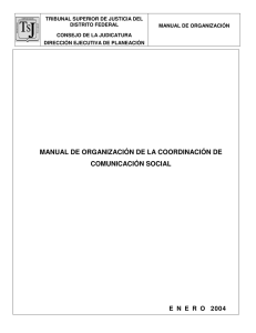 manual de organización de la coordinación de comunicación social