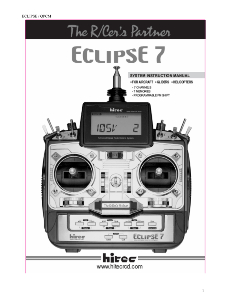 INTRODUCCION A LA ECLIPSE 7 SYSTEM