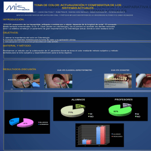 TOMA DE COLOR: ACTUALIZACIÓN Y COMPARATIVA DE LOS