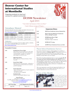 DCISM Newsletter - Denver Center for International Studies at