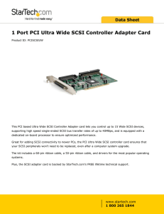 PCISCSIUW This PCI based Ultra Wide SCSI