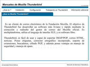 Manuales de Mozilla Thunderbird Es un cliente de correo