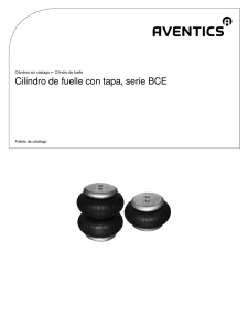 Cilindro de fuelle con tapa, serie BCE