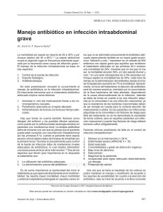Manejo antibiótico en infección intraabdominal grave
