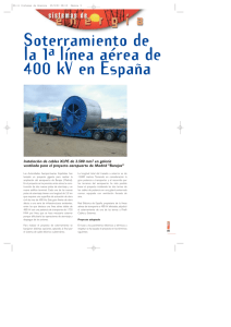 Soterramiento de la 1 línea aérea de 400 kV en España