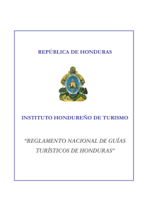 Reglamento Nacional de Gu&iacute;as Tur&iacute;sticos de Honduras