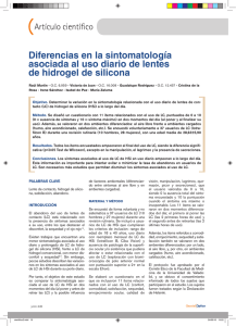 Diferencias en la sintomatología asociada al uso diario de lentes de