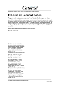 El Lorca de Leonard Cohen