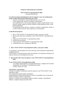 Prospecto: información para el paciente TUSCALMAN 15 mg
