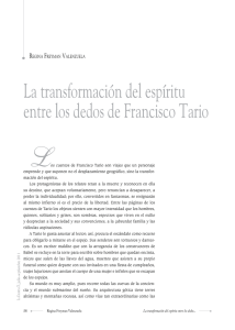 La transformación del espíritu entre los dedos de Francisco Tario