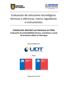 Evaluación de soluciones tecnológicas térmicas y eléctricas, marco
