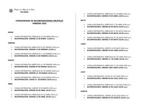 cronograma de incorporaciones grupales periodo 2016