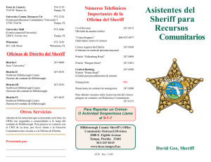 Asistentes del Sheriff para Recursos Comunitarios