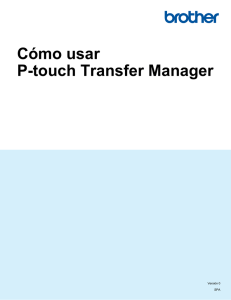 Cómo usar P-touch Transfer Manager