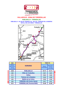 Rutas y horarios Tordesillas