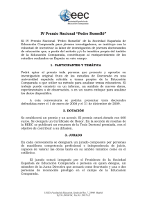 IV Premio Nacional “Pedro Rosselló”