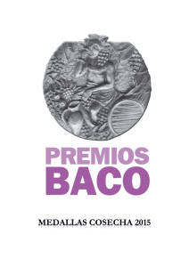 Listado de medallas Premios Baco cosecha 2015