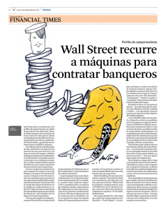 Wall Street recurre a máquinas para contratar banqueros