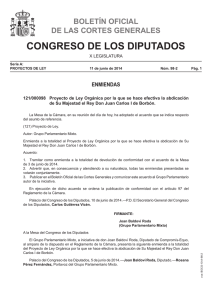Enmienda - Congreso de los Diputados