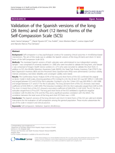 Validation of the Spanish versions of the long - Self