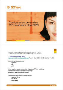 Configuración de túneles VPN mediante OpenVPN