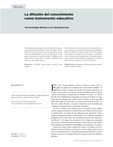 La difusión del conocimiento como instrumento