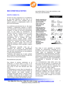 RECOMENDACIONES ACEROS HERRAMIENTA
