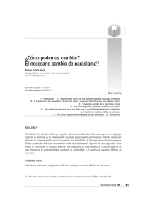 ¿Cómo podemos cambiar? El necesario cambio de paradigma(1)
