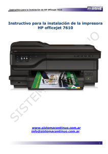 HP Officejet 7610 - Sistema Continuo