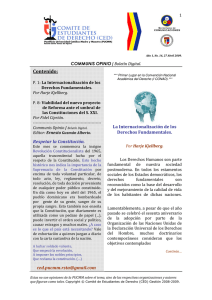 Boletín Communis Opinio – Año 1, No. 16, Abril 2009.