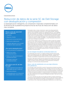 Reducción de datos de la serie SC de Dell Storage con