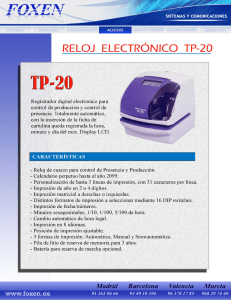 Registrador digital electrónico para control de producción y