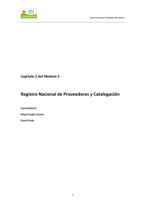 Registro Nacional de Proveedores y Catalogación