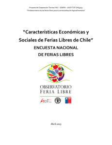 Características Económicas y Sociales de Ferias Libres de Chile