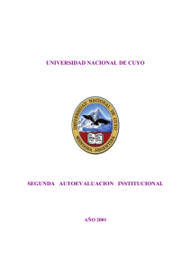 universidad nacional de cuyo segunda autoevaluacion institucional