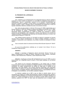 DECRETO SUPREMO N&deg; 003-98-SA EL PRESIDENTE DE LA