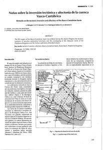 Notas sobre la inversión tectónica y aloctonia de la cuenca -