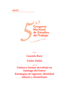 Graciela Ruiz Carlos Zurita Género y formas de trabajo en Santiago
