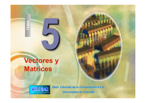 Vectores y Matrices - Universidad de Granada