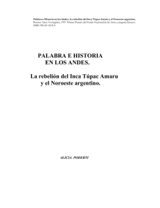 PALABRA E HISTORIA EN LOS ANDES. La rebelión del Inca Túpac