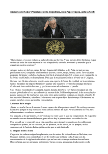 Discurso del Señor Presidente de la República, Don Pepe Mujica