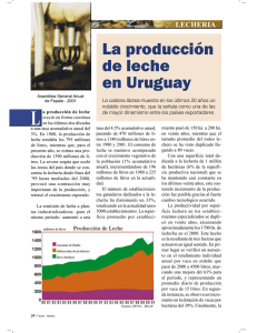 La producción de leche en Uruguay