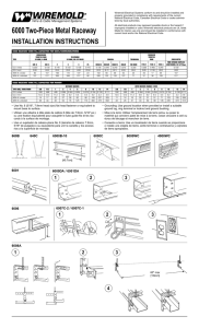 6000 Series Two-Piece Metal Raceway Installation