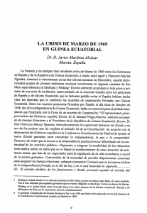 LA CRISIS DE MARZO DE 1969 EN GUINEA ECUATORIAL