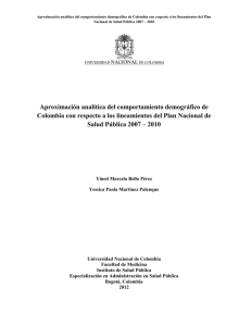 Aproximación analítica del comportamiento demográfico de