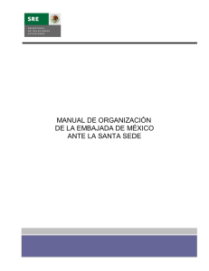 manual de organización de la embajada de méxico ante la santa sede