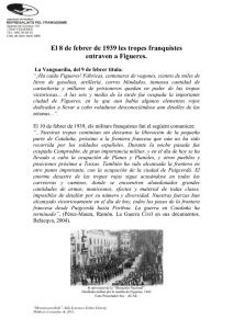 El 8 de febrer de 1939 les tropes franquistes entraven a Figueres