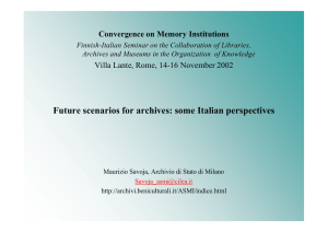 Future scenarios for archives: some Italian perspectives