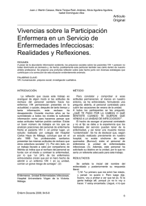 Vivencias sobre la Participación Enfermera en un Servicio de