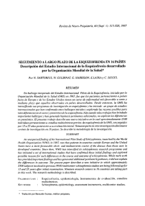 SEGUIMIENTO A LARGO PLAZO DE LA ESQUIZOFRENIA EN 16